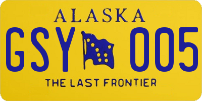 AK license plate GSY005