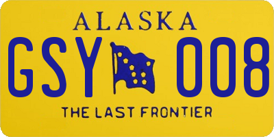 AK license plate GSY008