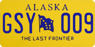 AK license plate GSY009