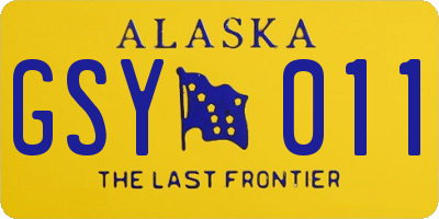 AK license plate GSY011