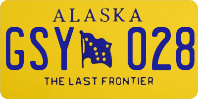 AK license plate GSY028