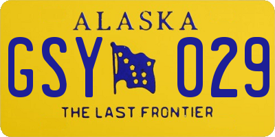 AK license plate GSY029