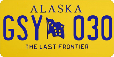 AK license plate GSY030