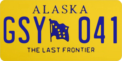 AK license plate GSY041