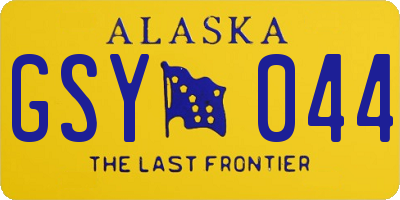 AK license plate GSY044