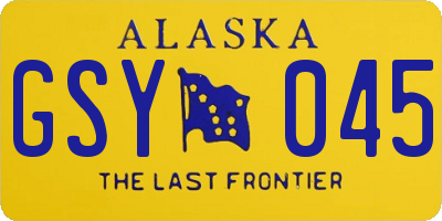 AK license plate GSY045