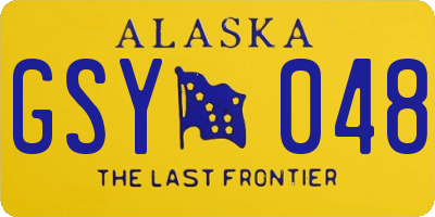 AK license plate GSY048