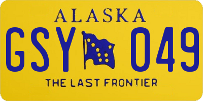 AK license plate GSY049