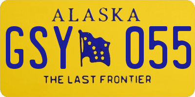 AK license plate GSY055