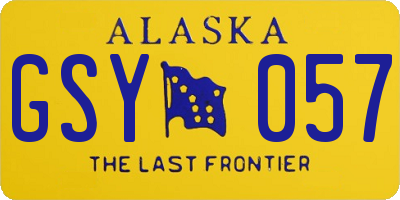 AK license plate GSY057