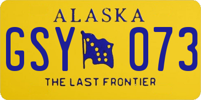 AK license plate GSY073