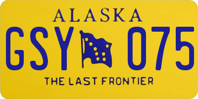 AK license plate GSY075