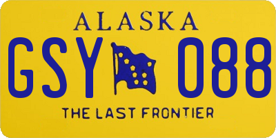 AK license plate GSY088