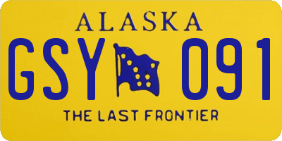 AK license plate GSY091