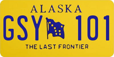 AK license plate GSY101