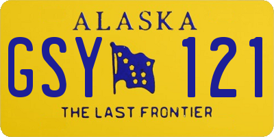 AK license plate GSY121