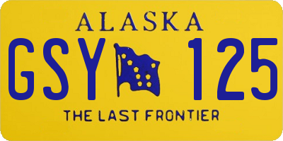 AK license plate GSY125