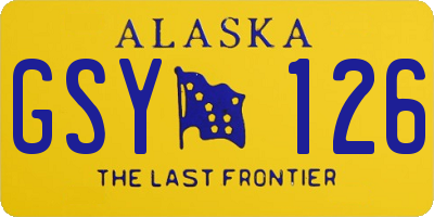 AK license plate GSY126