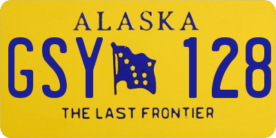 AK license plate GSY128