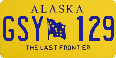 AK license plate GSY129