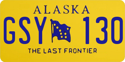 AK license plate GSY130