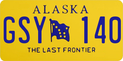 AK license plate GSY140