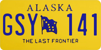 AK license plate GSY141