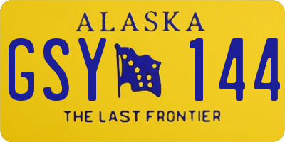 AK license plate GSY144