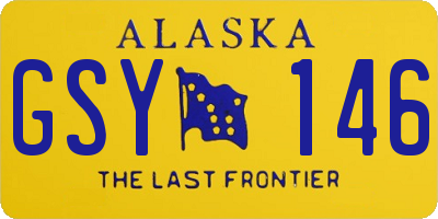 AK license plate GSY146