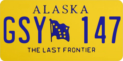 AK license plate GSY147