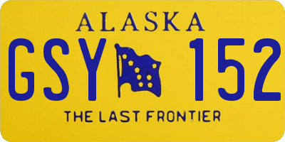 AK license plate GSY152