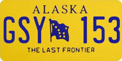 AK license plate GSY153