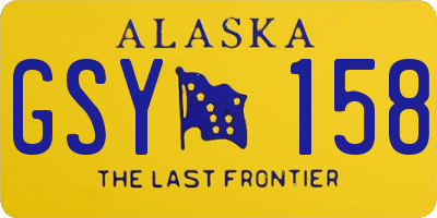 AK license plate GSY158