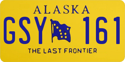 AK license plate GSY161