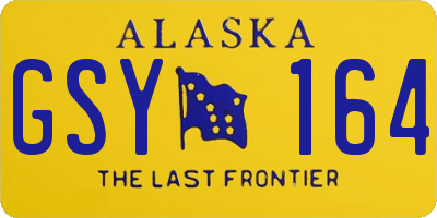 AK license plate GSY164