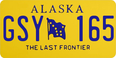 AK license plate GSY165