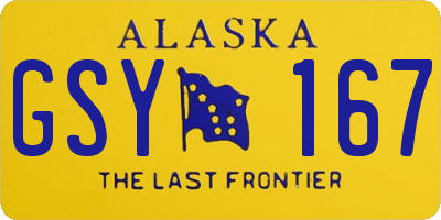 AK license plate GSY167