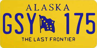 AK license plate GSY175