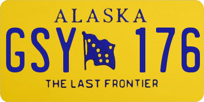 AK license plate GSY176