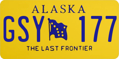 AK license plate GSY177