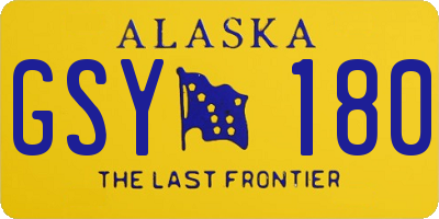 AK license plate GSY180