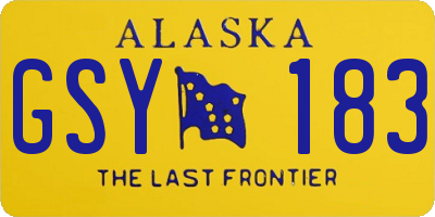 AK license plate GSY183