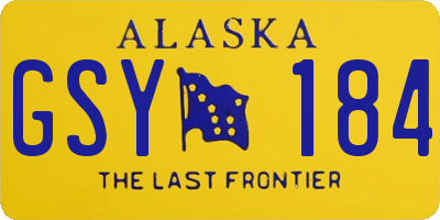 AK license plate GSY184