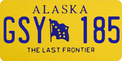 AK license plate GSY185