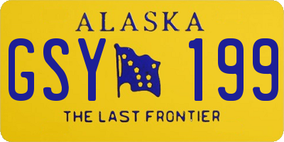 AK license plate GSY199