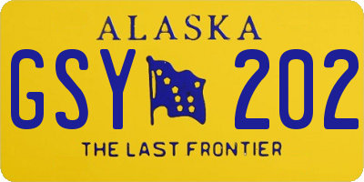 AK license plate GSY202