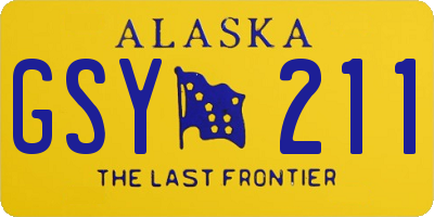 AK license plate GSY211