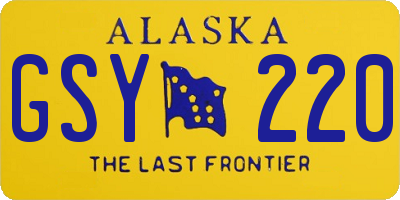 AK license plate GSY220