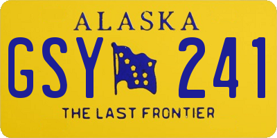 AK license plate GSY241