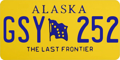 AK license plate GSY252